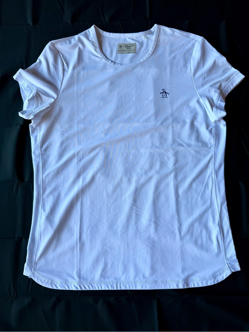 Original Penguin White Tee with Navy Logo